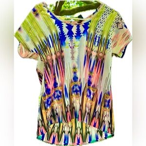 FUN&FLIRT | Colorful | Boxy Fit | Zipper Back |Bust~36” | ~26”Long | S